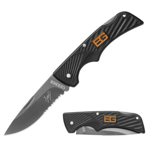 Складной нож Gerber Bear Grylls Compact Scout Knife, серрейторное, блистер, 31-000760