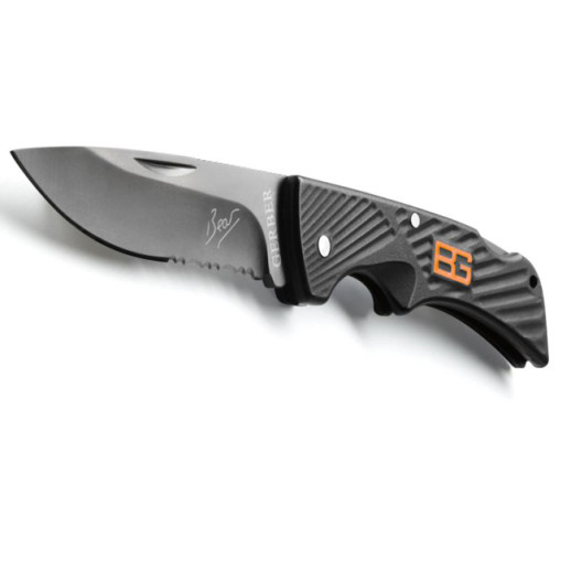 Складной нож Gerber Bear Grylls Compact Scout Knife, серрейторное, блистер, 31-000760
