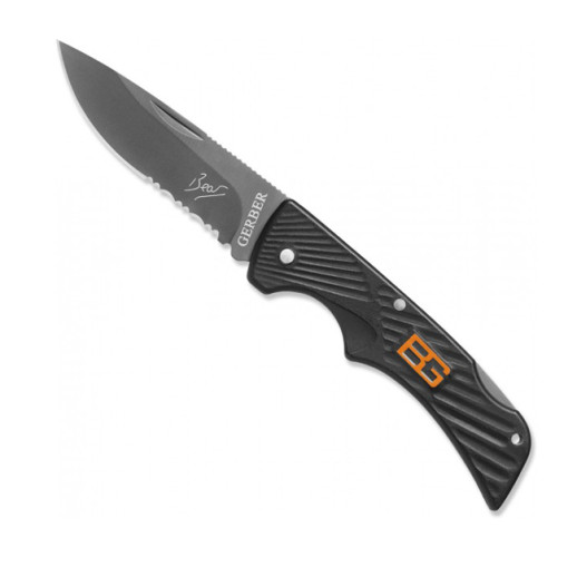 Складной нож Gerber Bear Grylls Compact Scout Knife, серрейторное, блистер, 31-000760