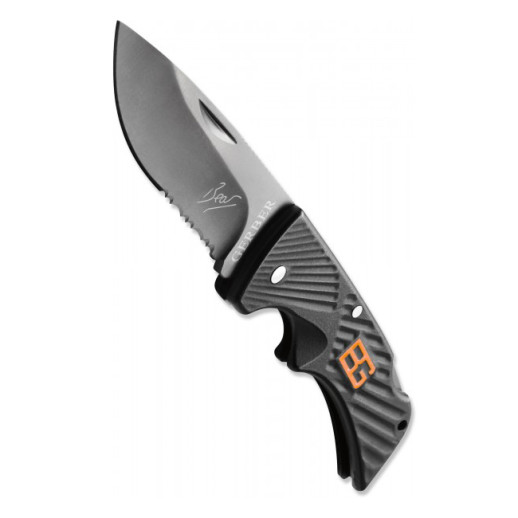 Складной нож Gerber Bear Grylls Compact Scout Knife, серрейторное, блистер, 31-000760