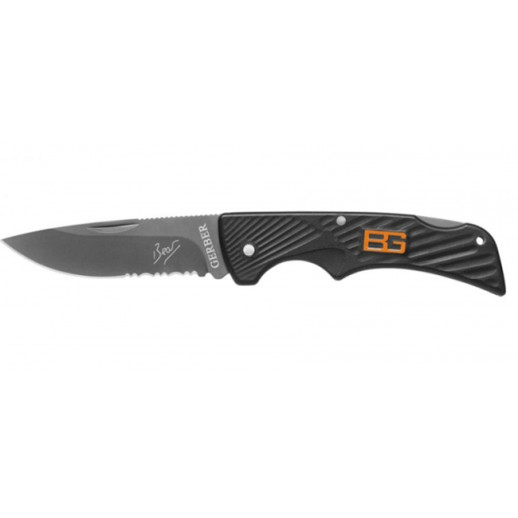 Складной нож Gerber Bear Grylls Compact Scout Knife, серрейторное, блистер, 31-000760